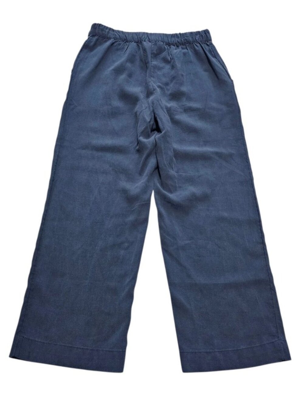 Workshop Republic Navy Blue Nautical Tencel Chino Cropped Pants Size XS - Picture 3 of 7